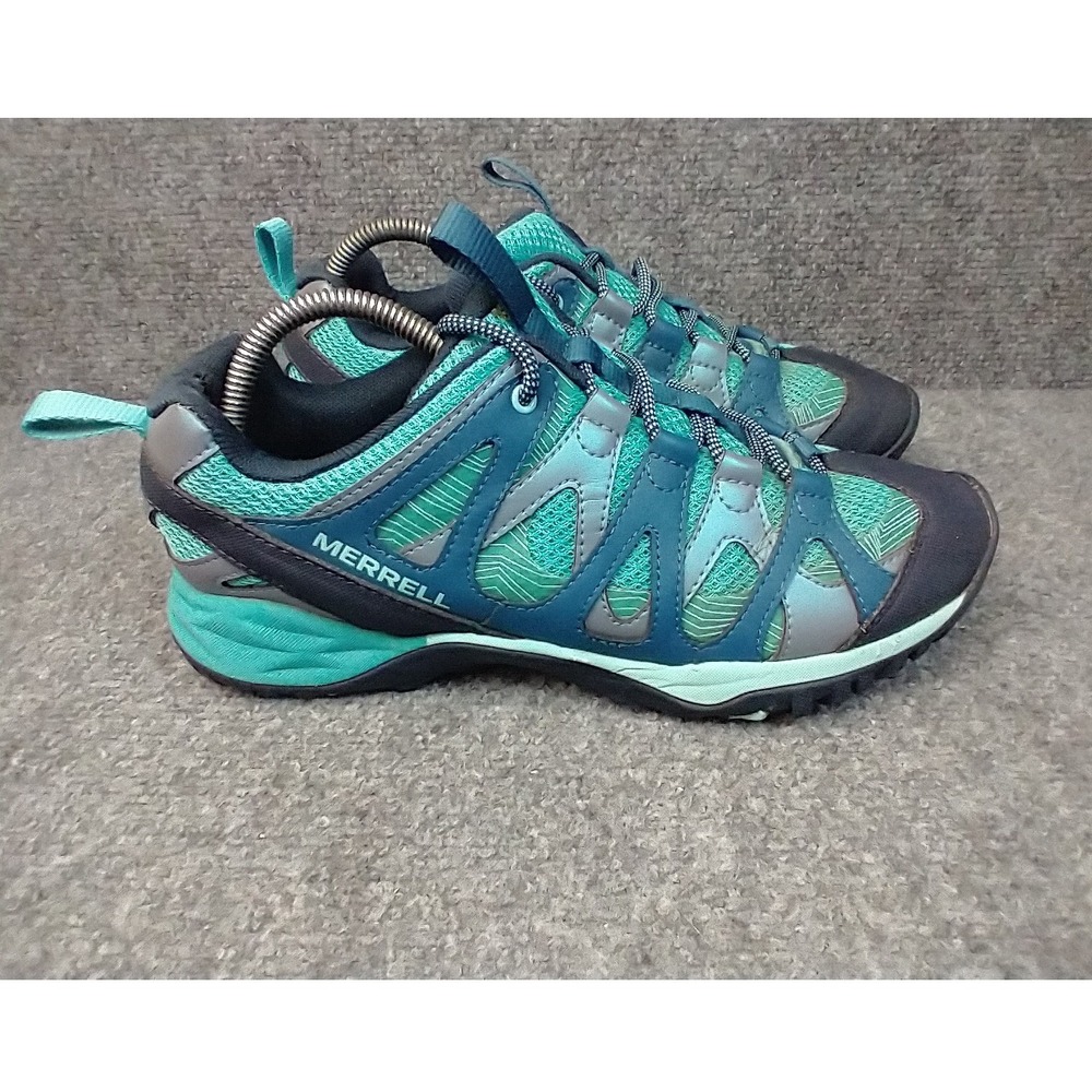 Merrell Shoes Women's Siren Hex Hiking Sneakers 8.5 Teal Blue Q Form 2 J09440